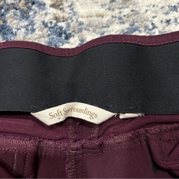 Soft Surroundings Burgundy Pull-On Straight Leg Dress Pants Size Large Tall - Picture 5 of 10
